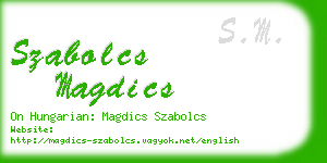 szabolcs magdics business card